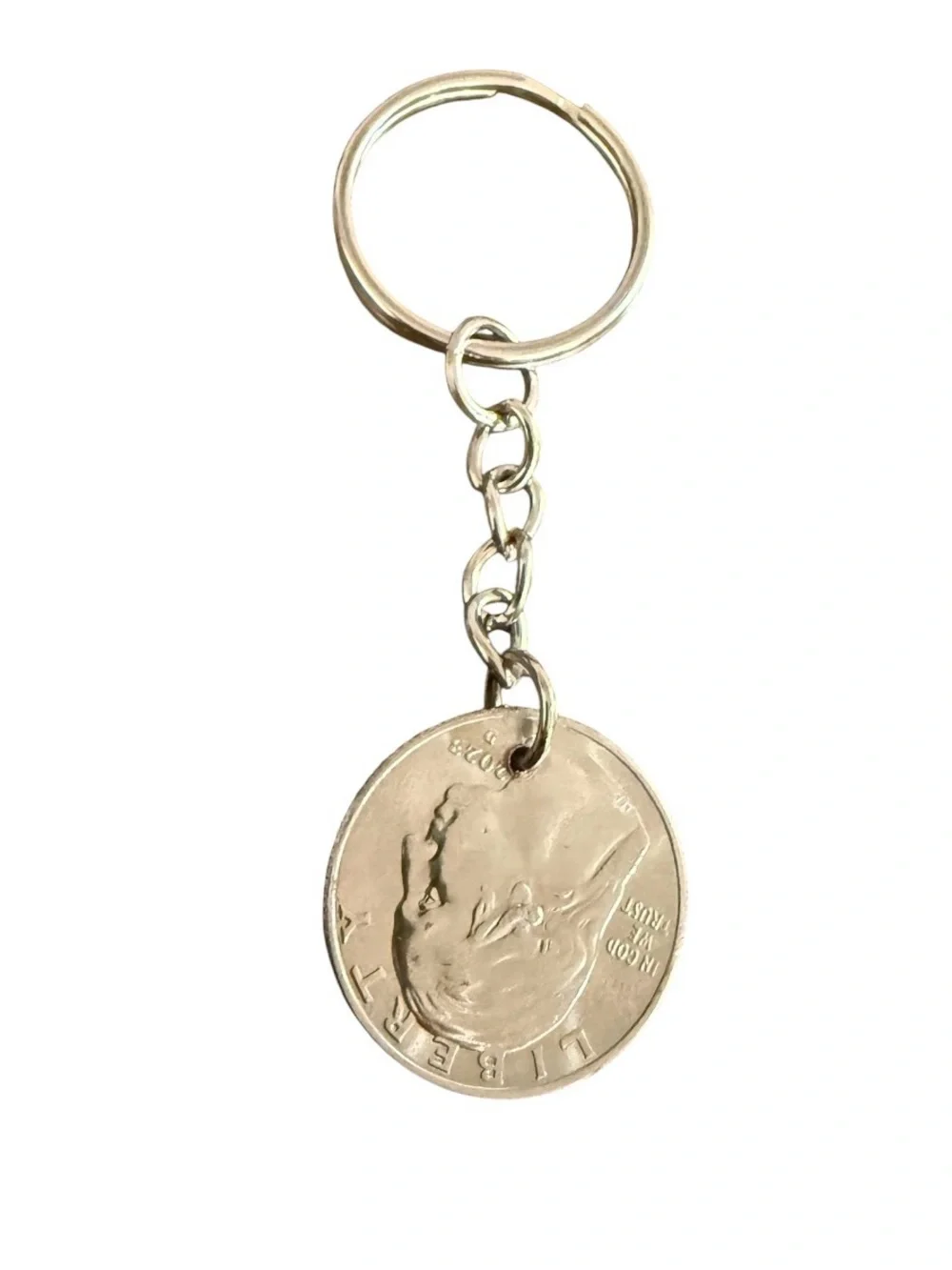 Las Vegas raiders quarter keychain